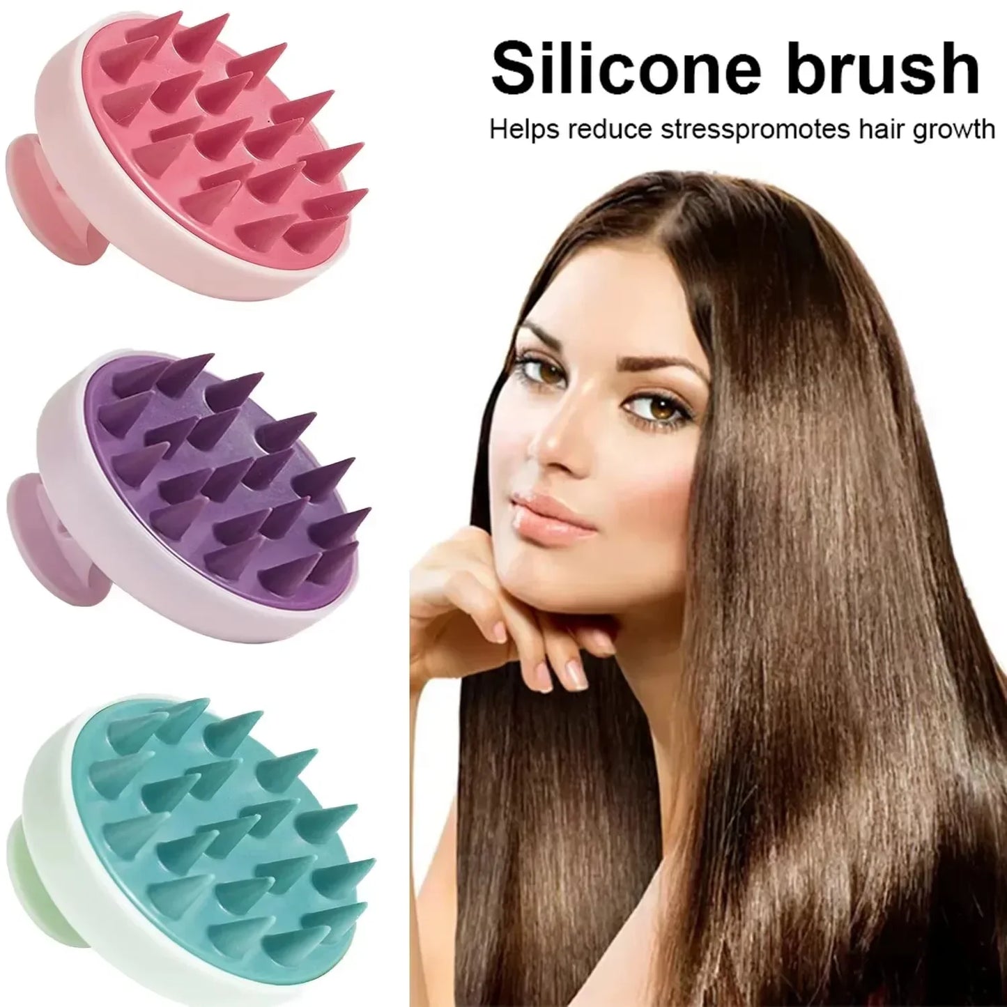 Silicone Shampoo Brush and Scalp Massager